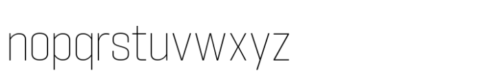 Hype 1200 Thin Font LOWERCASE