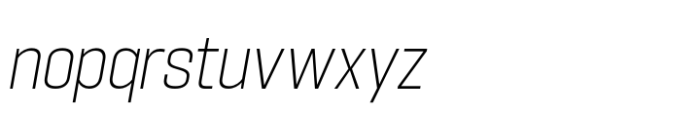 Hype 1200 XLight Italic Font LOWERCASE