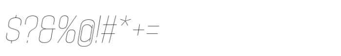 Hype 1200 XThin Italic Font OTHER CHARS