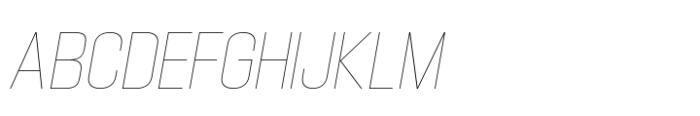 Hype 1200 XThin Italic Font UPPERCASE