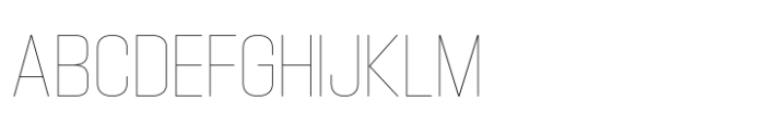 Hype 1200 XThin Font UPPERCASE