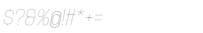 Hype 1300 Hairline Italic Font OTHER CHARS