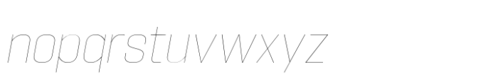 Hype 1300 Hairline Italic Font LOWERCASE