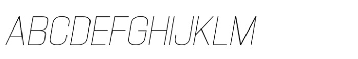 Hype 1300 Thin Italic Font UPPERCASE