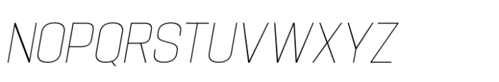 Hype 1300 Thin Italic Font UPPERCASE