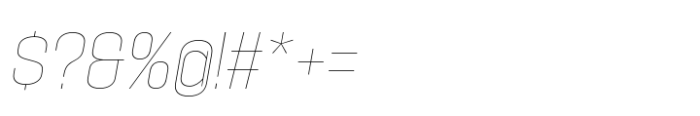 Hype 1300 XThin Italic Font OTHER CHARS