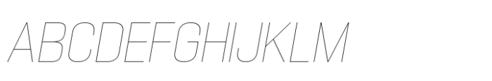 Hype 1300 XThin Italic Font UPPERCASE