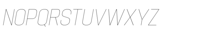 Hype 1300 XThin Italic Font UPPERCASE