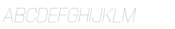 Hype 1400 Hairline Italic Font UPPERCASE