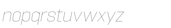 Hype 1400 XThin Italic Font LOWERCASE