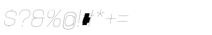 Hype 1500 Hairline Italic Font OTHER CHARS