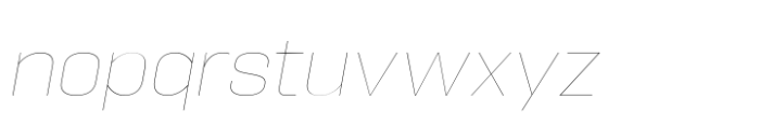 Hype 1500 Hairline Italic Font LOWERCASE