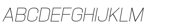 Hype 1500 Thin Italic Font UPPERCASE