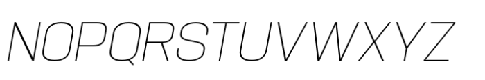 Hype 1500 Thin Italic Font UPPERCASE