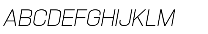 Hype 1500 XLight Italic Font UPPERCASE