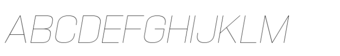 Hype 1500 XThin Italic Font UPPERCASE