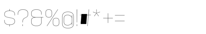 Hype 1500 XThin Font OTHER CHARS