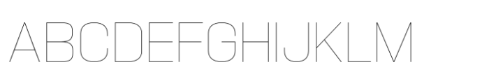 Hype 1500 XThin Font UPPERCASE