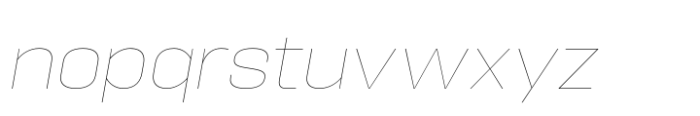 Hype 1600 Hairline Italic Font LOWERCASE