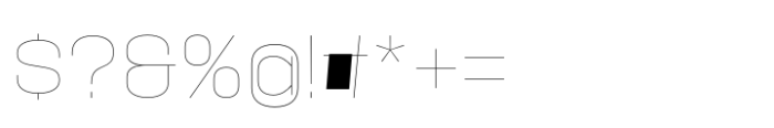 Hype 1600 Hairline Font OTHER CHARS