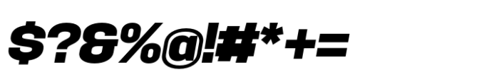 Hype 1600 Ultra Italic Font OTHER CHARS