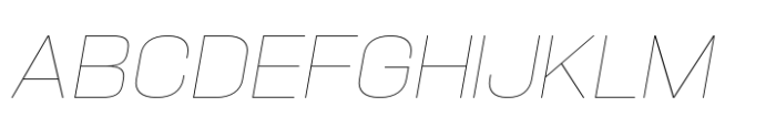 Hype 1600 XThin Italic Font UPPERCASE