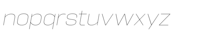 Hype 1600 XThin Italic Font LOWERCASE