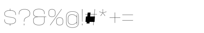 Hype 1600 XThin Font OTHER CHARS