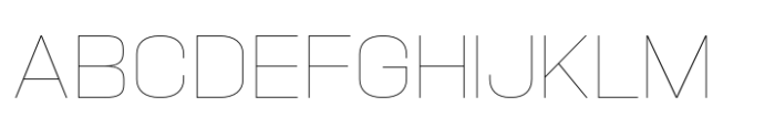 Hype 1600 XThin Font UPPERCASE