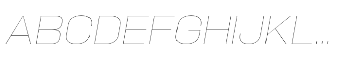 Hype 1700 Hairline Italic Font UPPERCASE