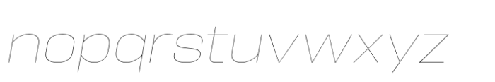 Hype 1700 Hairline Italic Font LOWERCASE