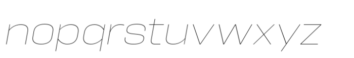Hype 1700 XThin Italic Font LOWERCASE