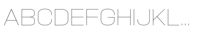 Hype 1700 XThin Font UPPERCASE