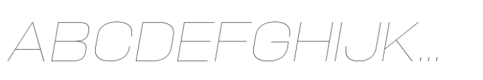 Hype 1800 Hairline Italic Font UPPERCASE