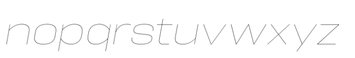 Hype 1800 Hairline Italic Font LOWERCASE