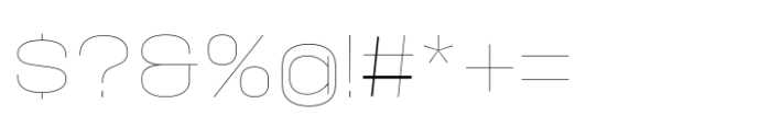 Hype 1800 Hairline Font OTHER CHARS