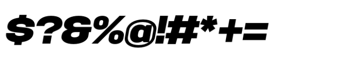 Hype 1800 Ultra Italic Font OTHER CHARS