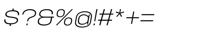 Hype 1800 XLight Italic Font OTHER CHARS