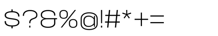 Hype 1800 XLight Font OTHER CHARS