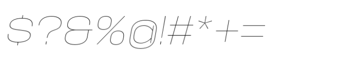 Hype 1800 XThin Italic Font OTHER CHARS