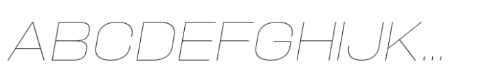 Hype 1800 XThin Italic Font UPPERCASE
