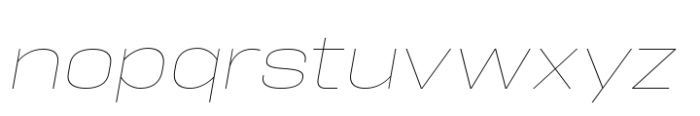 Hype 1800 XThin Italic Font LOWERCASE