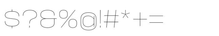 Hype 1800 XThin Font OTHER CHARS