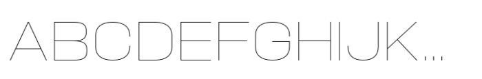 Hype 1800 XThin Font UPPERCASE