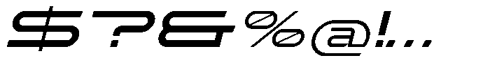 Hyper Vortex Italic Font OTHER CHARS
