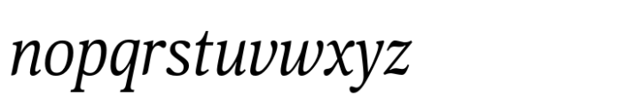 Hyperon Condensed Italic Font LOWERCASE