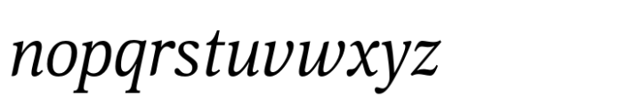 Hyperon Narrow Italic Font LOWERCASE