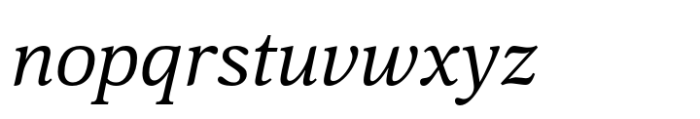 Hyperon Semi Expanded Italic Font LOWERCASE