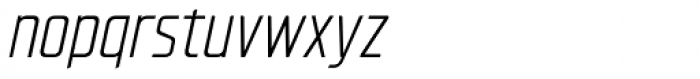 Hyperspace Race Condensed Light Italic Font LOWERCASE