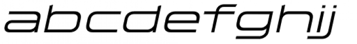 Hyperspace Race Extended Light Italic Font LOWERCASE